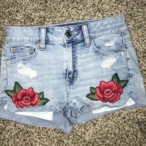 AEO Hi-Rise Shortie Jean Shorts